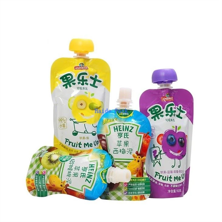 Custom Printed Food Grade Aluminum Foil Stand Up Spout Pouch Bags